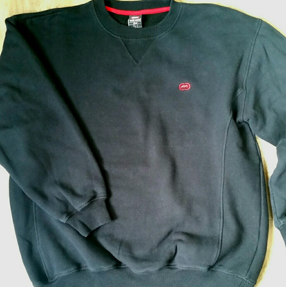 Black Ecko Unltd Knit Crew-neck Sweatshirt